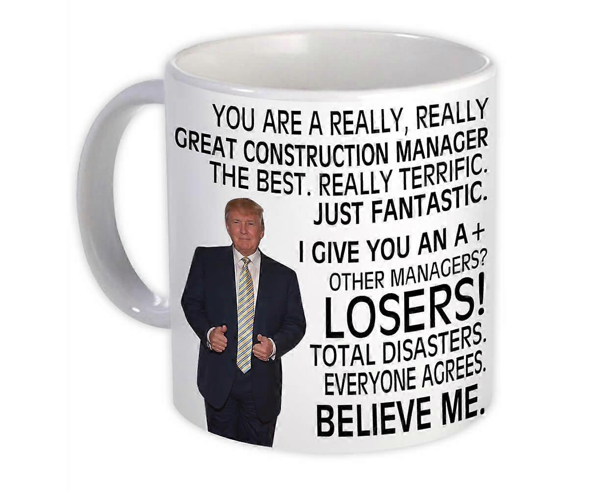 Construction Manager Gift Funny Trump : Mug Professions