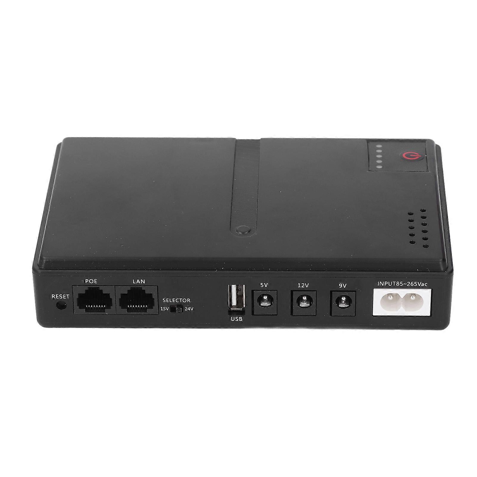 Mini Uninterruptible Power Supply Compact UPS Battery Backup for Home Router Camera 36W 5V 9V 12V 2A DC Output US Plug 