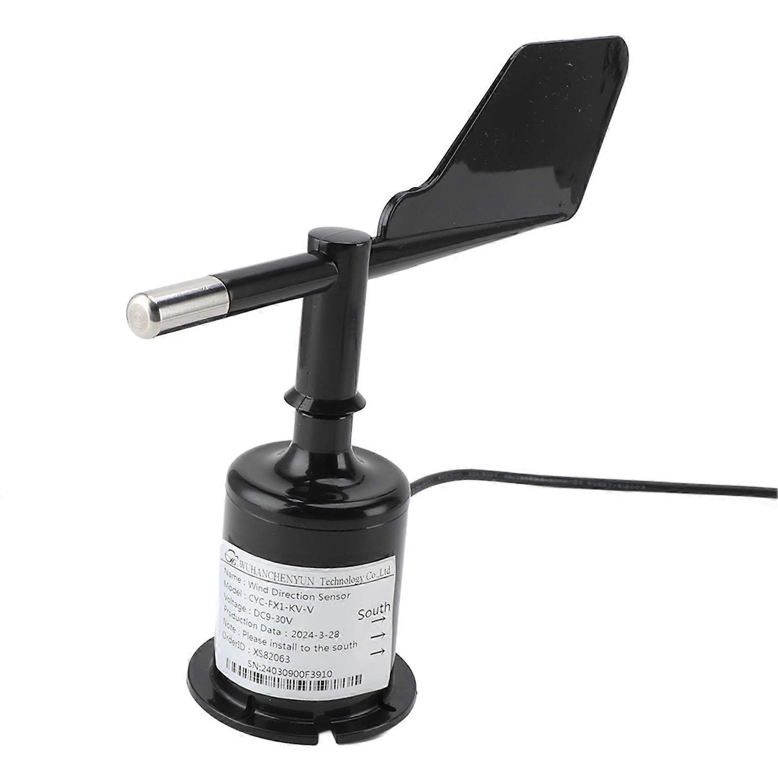 Wind Direction Sensor 360 Degree DC9‑30V Anemometer Sensor 0‑5V Output Small Rotational Resistance 