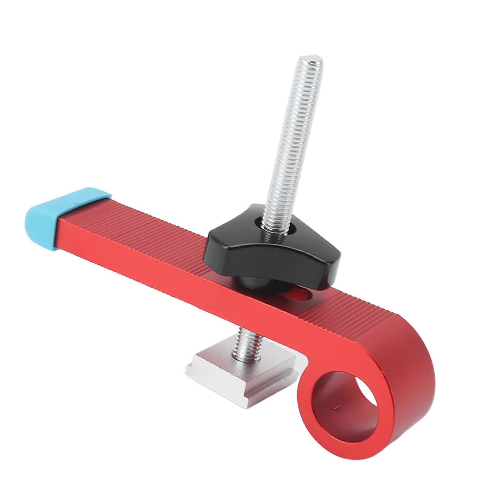 T Track Hold Down Clamps Kit Aluminum Alloy Woodworking T Track Clamp Tool Easy To Install Red 