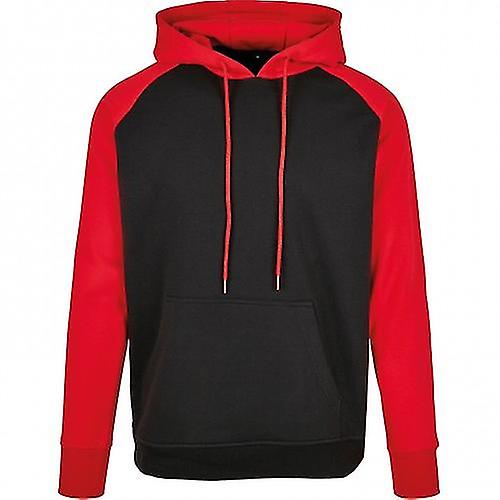 Build Your Brand Mens Basic Raglan Hoodie