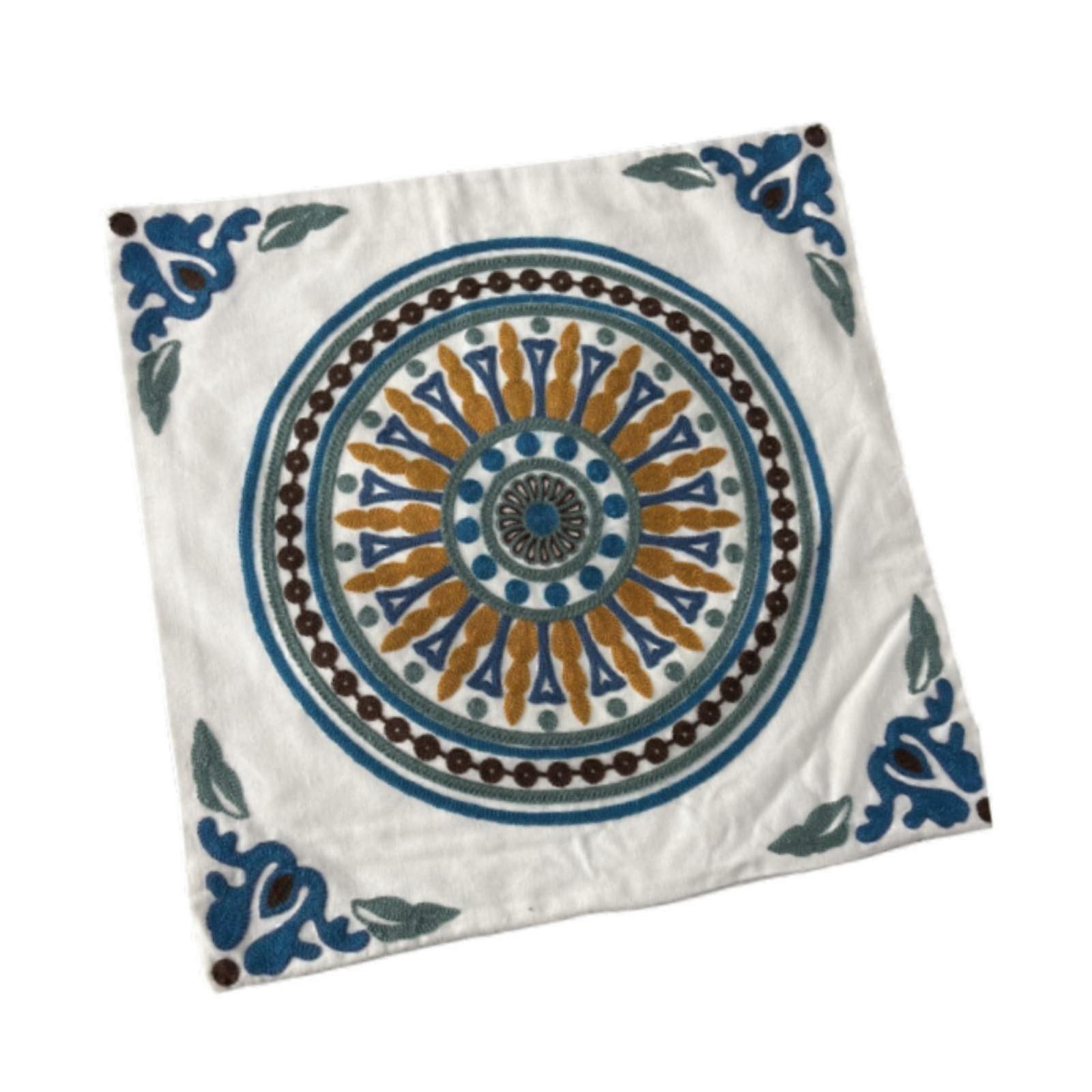 Soft Boho Decorative Square Cushion Cover for Sofa and Couch in Bedroom Setting