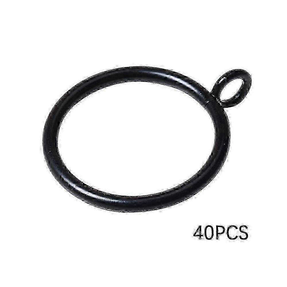 38mmブラックメタルアイレットカーテンリング - キッチン&ベッドルーム用40個