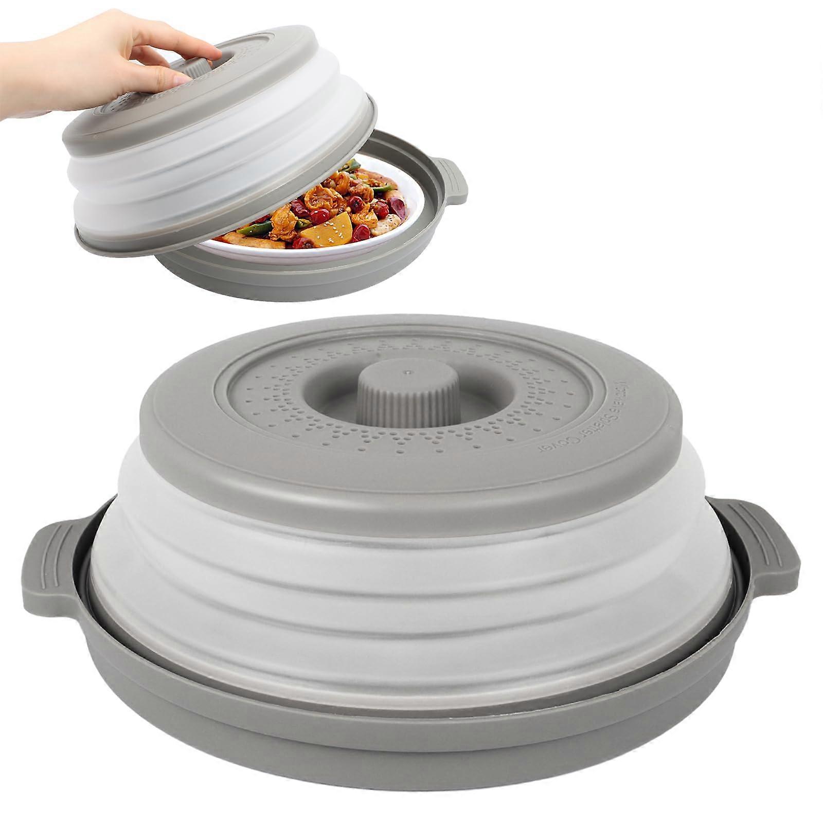 Microwave Cover 27 cm Foldable Lid for Easy Storage Splash Guard Compact and Practical Kitchen Accessory