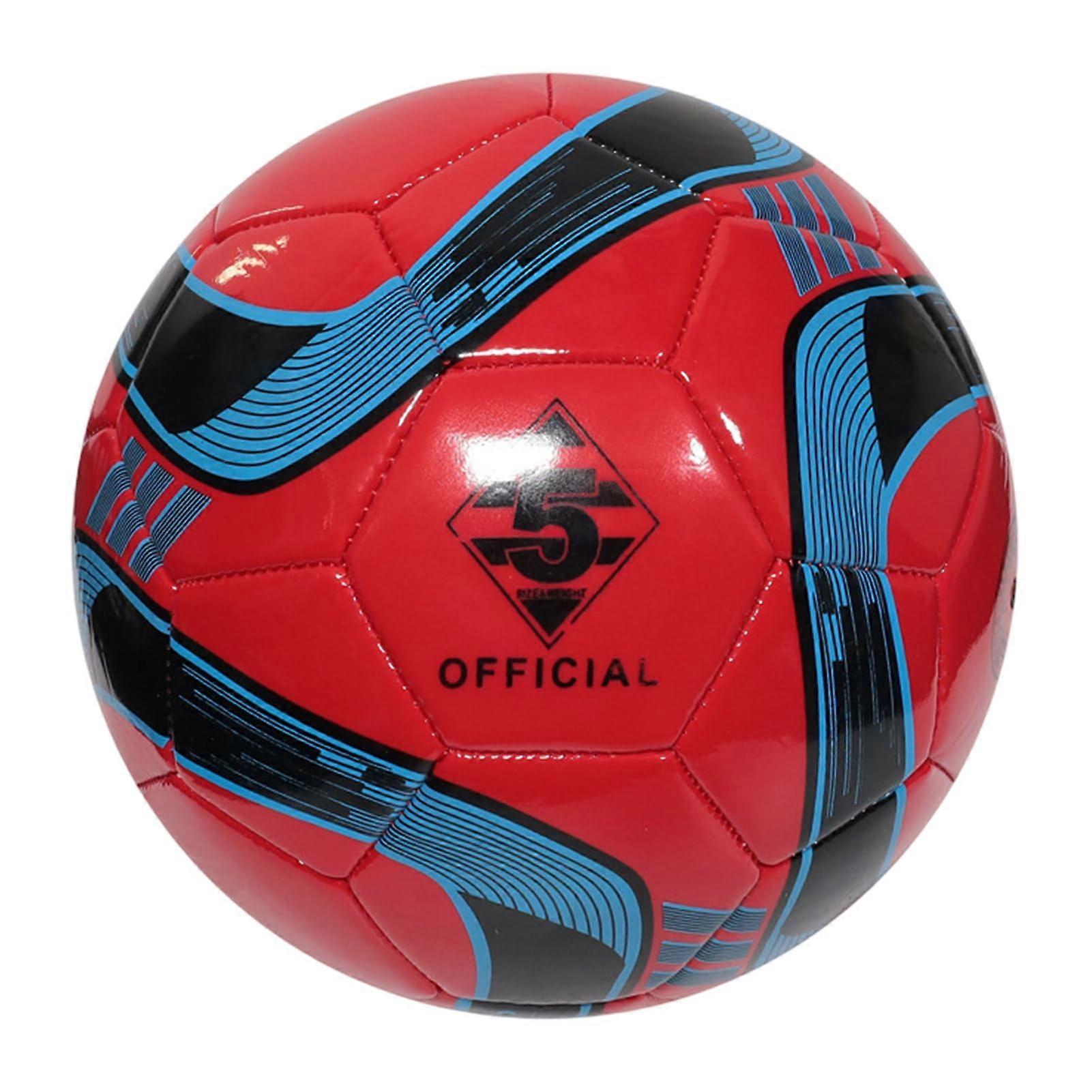 Size 5 football boys football with thickened PVC leather football for sports training junior football No. 5 football red