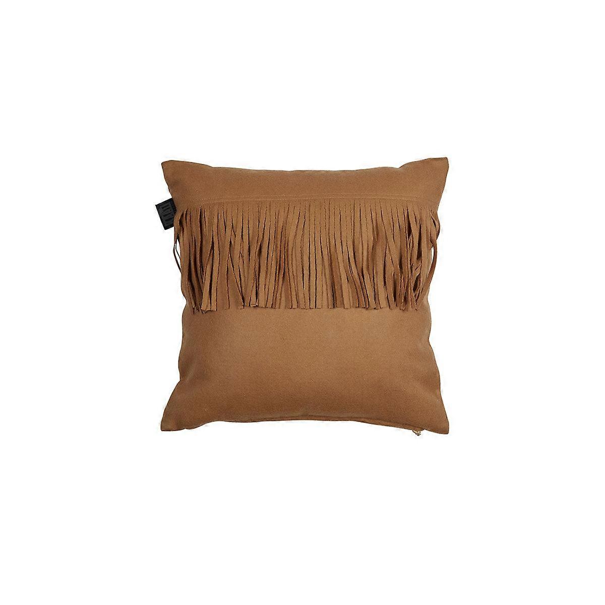 Frey Brown Square Filled Cushion 40Cm X Cushion Covers