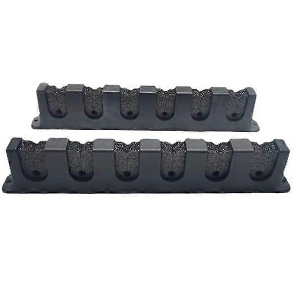 钓鱼竿架套件 6 孔 黑色 ABS 塑料 耐磨 黑色