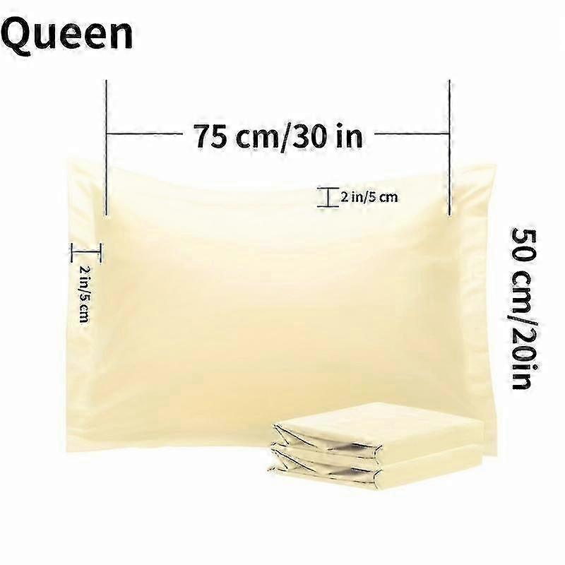 2pcs Soft Microfiber Colorful Pillowcase, Envelope Closure, 50x75cm