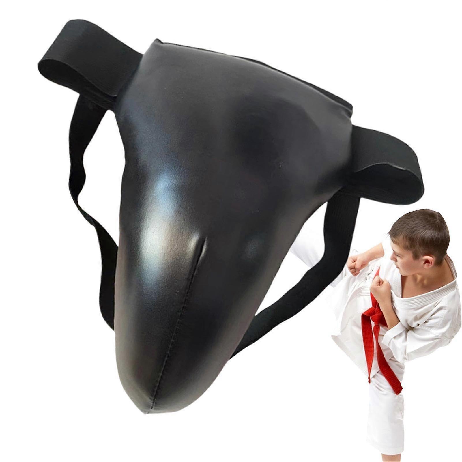 Groin Protector Boxing MMA Leather Belly Protection, Jockstrap Hide Cup Ref: 3684