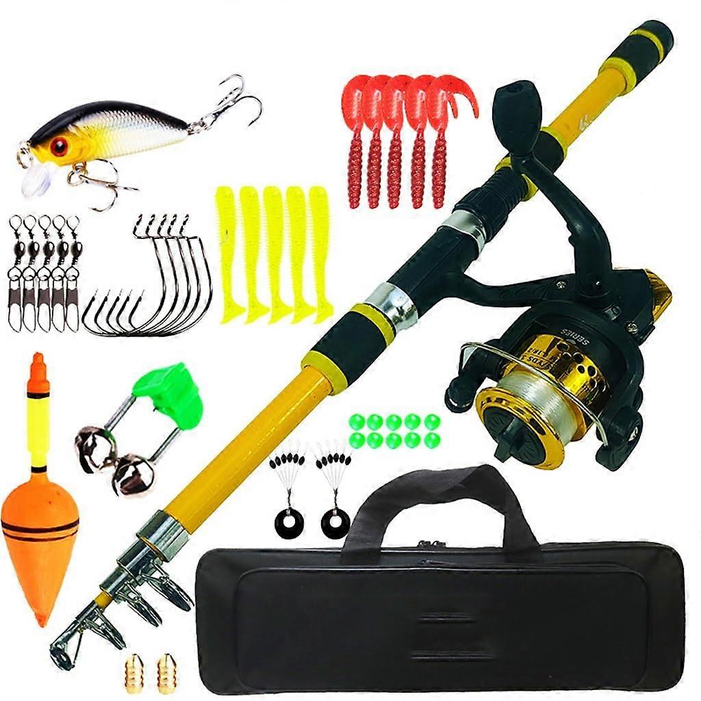 Angelset fishing rod 1.8 Meter short rod reel set fishing rod set (D 1.8 m) D 1.8m Ref: 5958