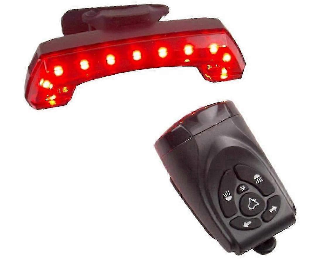 USB Bicycle Rear Light with Remote Control, Brake Warning Induction Lamp for Cycling Safety (Black)