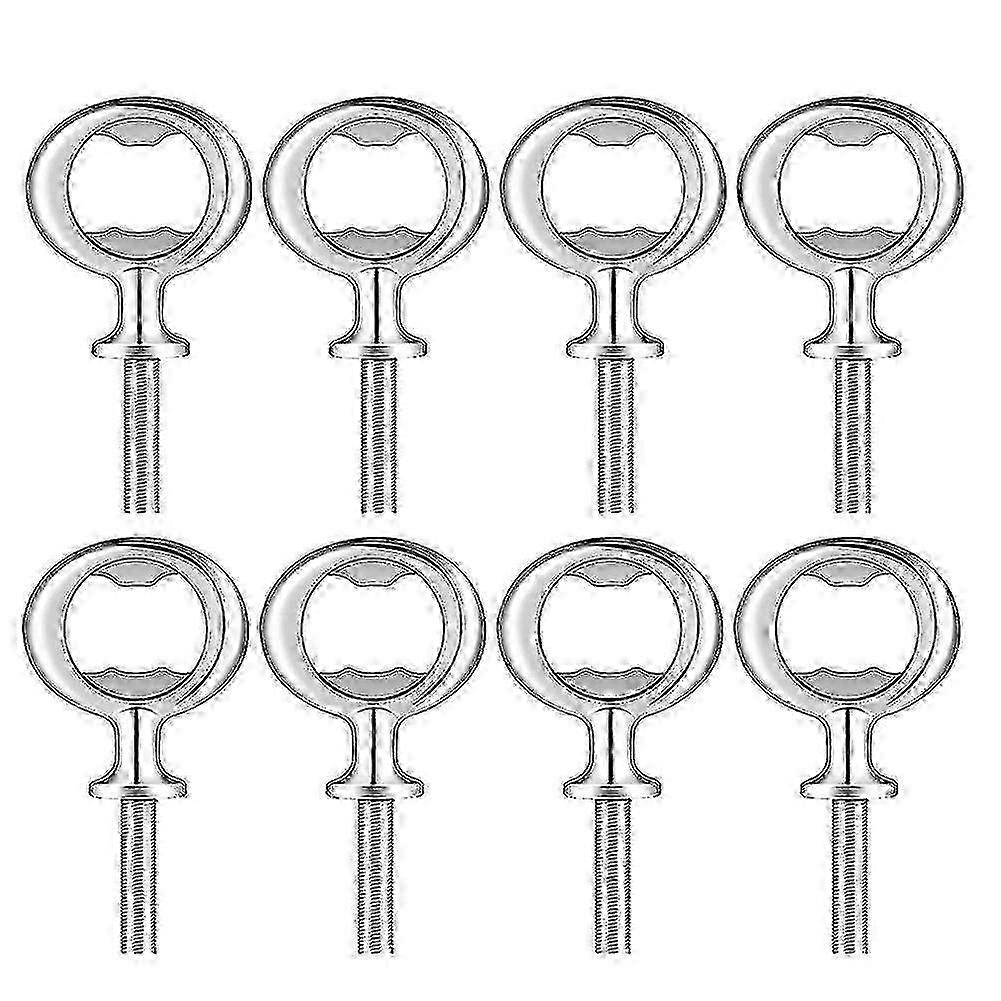 Metal Bottle Opener Kit for Homebrewing Beer - 8-Piece DIY Set with Threaded Ends
