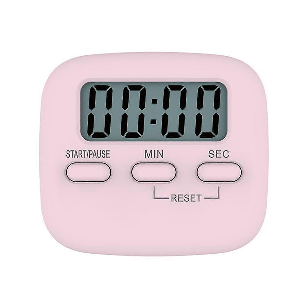 Digital Kitchen Timer Stopwatch Alarm for Homework Classroom Activities Pink 6.4*5.7*1.8cm 1Pack