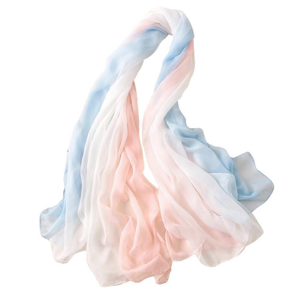 Lightweight Gradient Chiffon Scarf for Women – UV Protection, Soft & Breathable Wrap for All Seasons