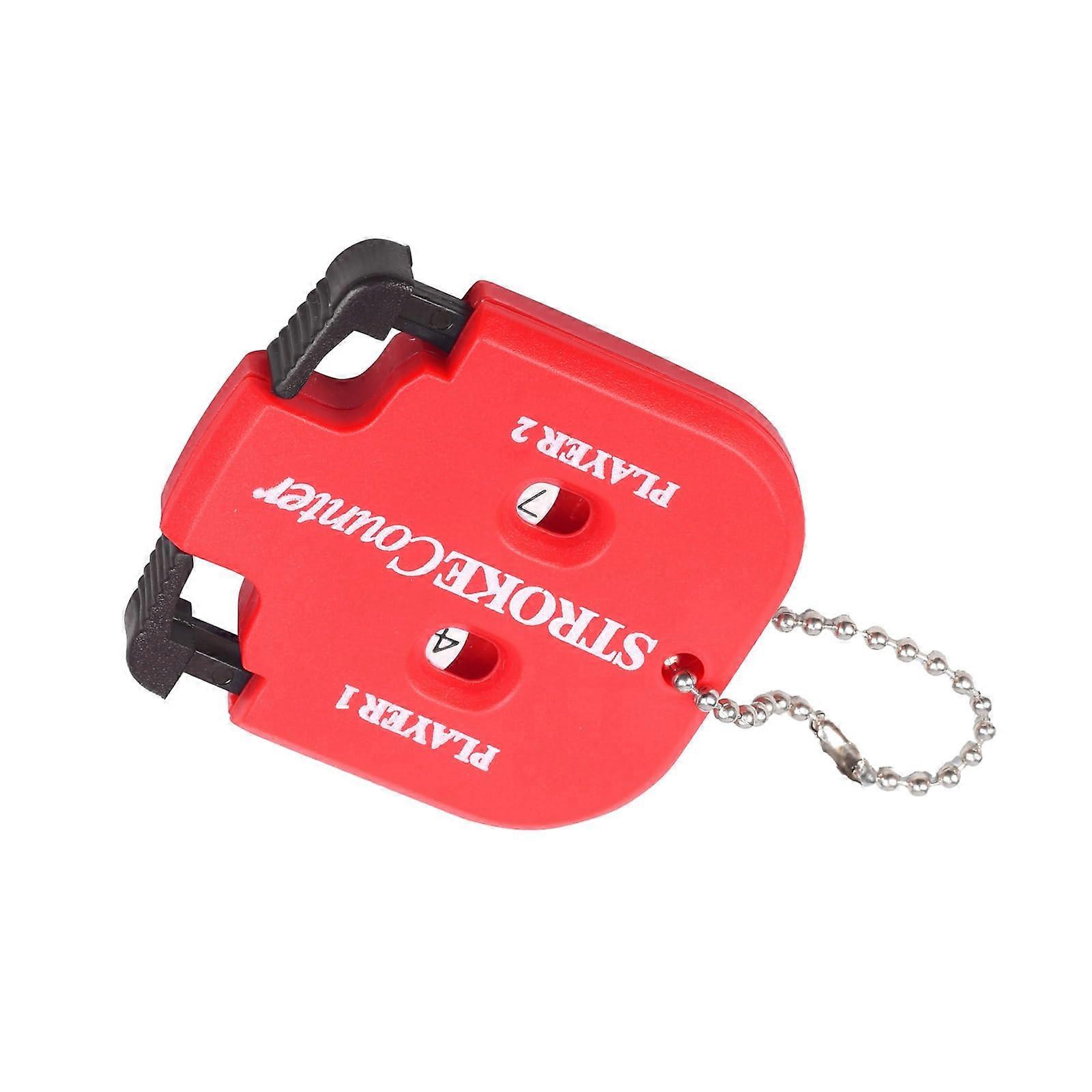 2 Player Golf Strokes Counter Clickers with Keychains - Portable Golf Score Indicators for Golfers