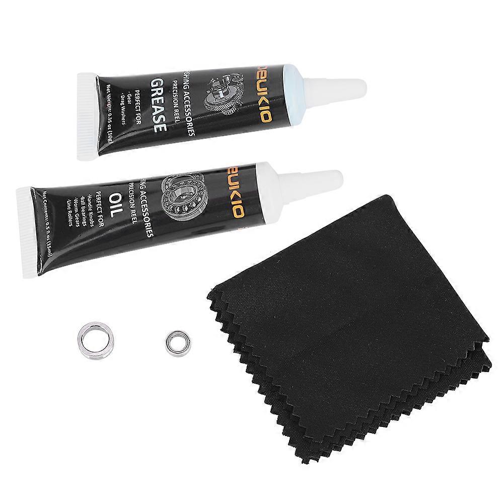 Kit d'outils pour roulement de roue de moulinet de canne à pêche, huile lubrifiante 15 ml, graisse 10 g