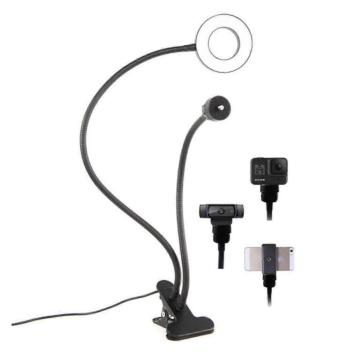 LED Ring Light with USB Charging, Dimmable Ring Light for Photography