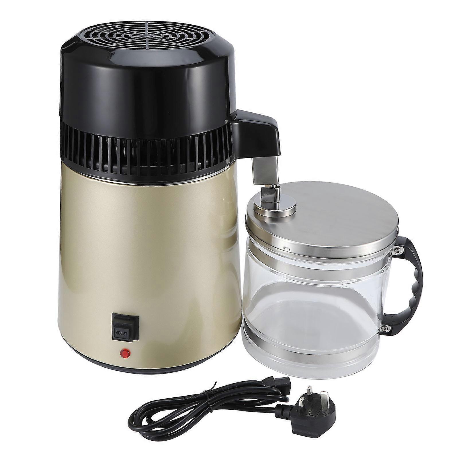 Machine de distillation d’eau 4L Équipement de distillation en acier inoxydable Purification Or