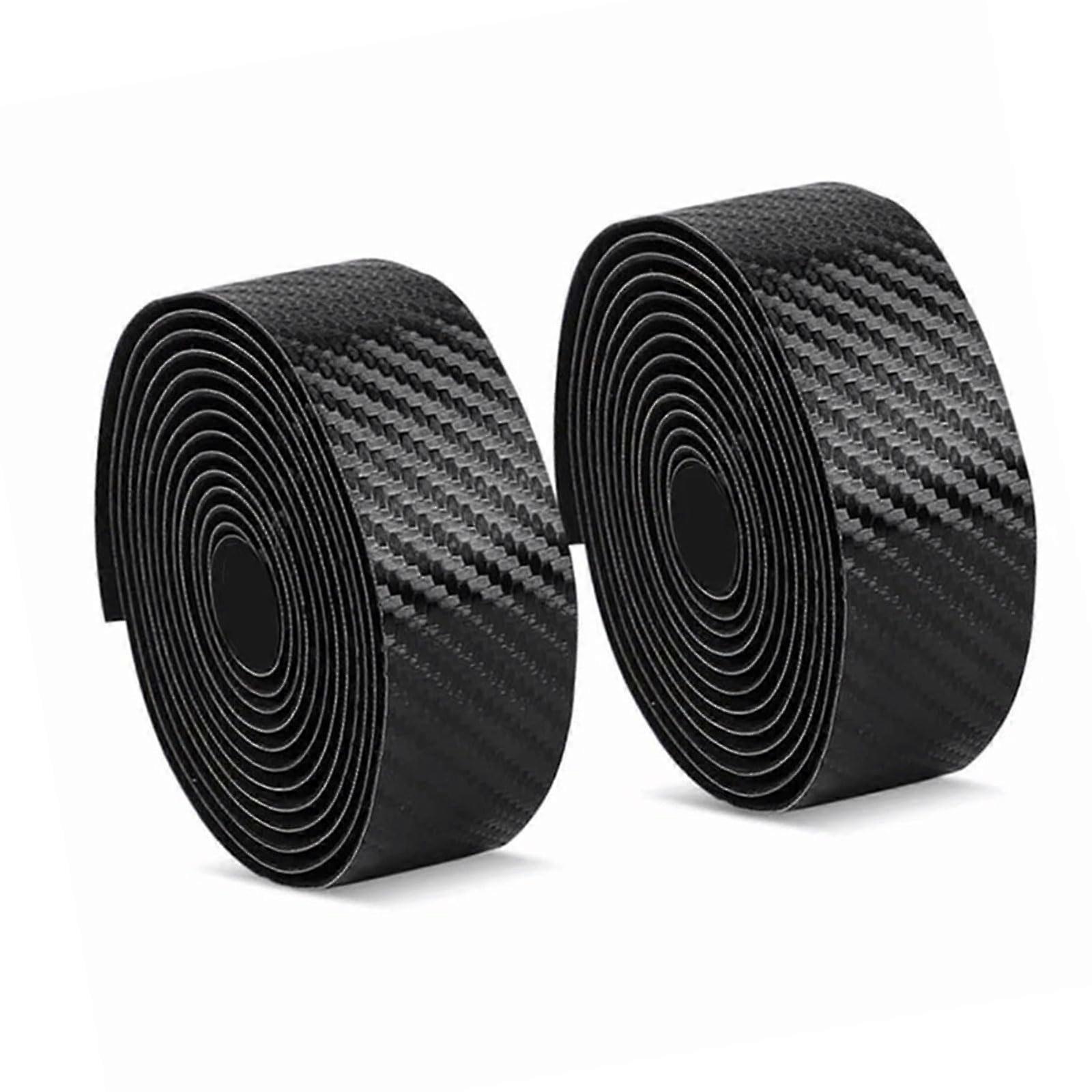 2pcs Non-Slip Bike Handlebar Tape, 2.5m Durable Wrapping for Mountain Road Bicycles, Comfortable Grip, Black Color