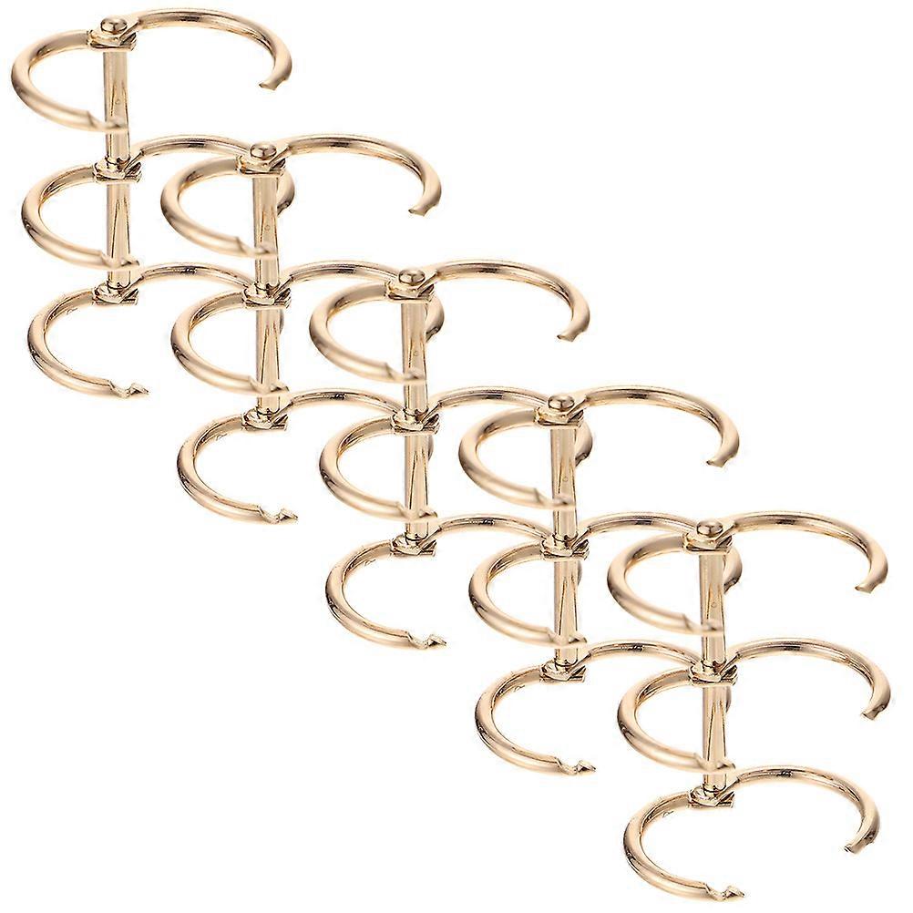 Metal Loose Leaf Binder Rings Circular Alloy File Organization Simple Design Home Office School 5Pcs