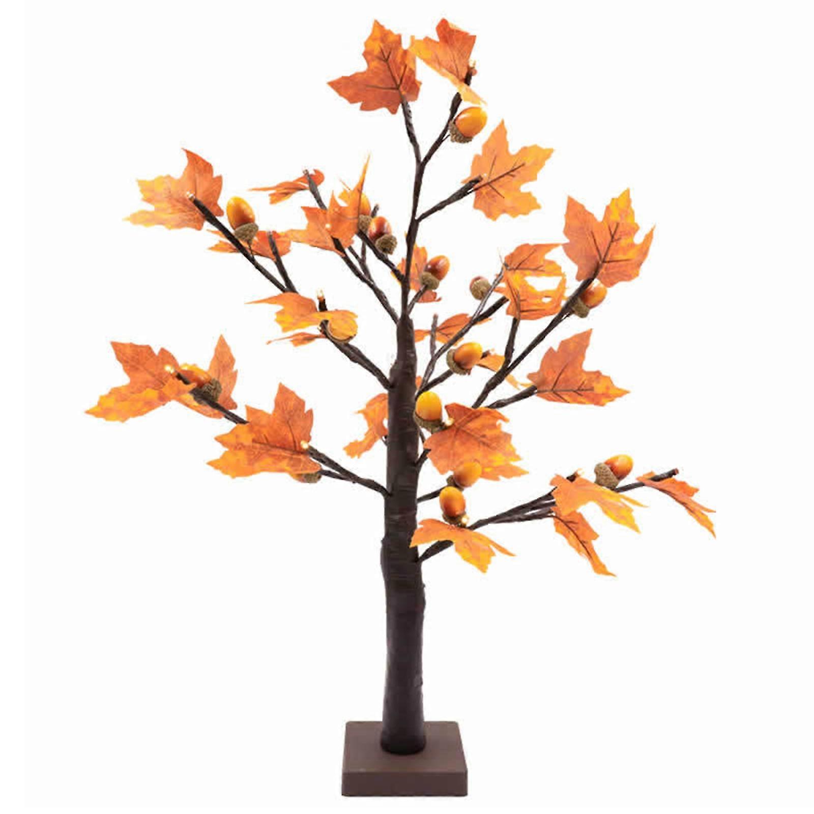 LED Lit Autumn Maple Tree With Flexible Branches Customizable Shape For Indoor Outdoor Warm White Light Decor