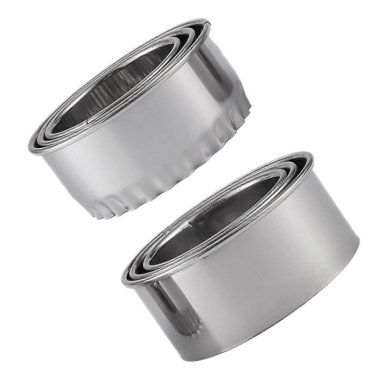 6-Piece Steel Dumpling Mould Set for Making Dumpling Wrappers, Dough Skin, Cutter, and Pressing Tools