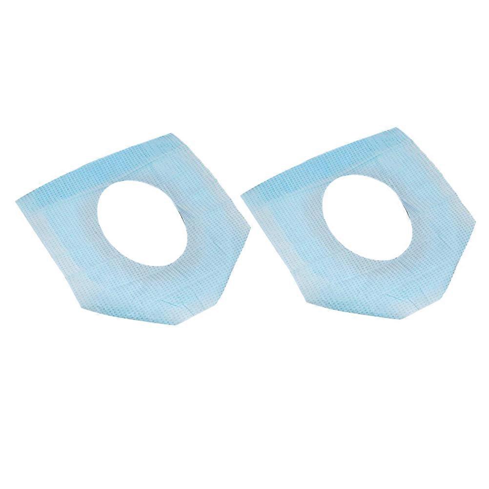 Paper Pad For Toilet Seat Disposable Travel Friendly 30Set Blue Rectangular For Public Restroom Use