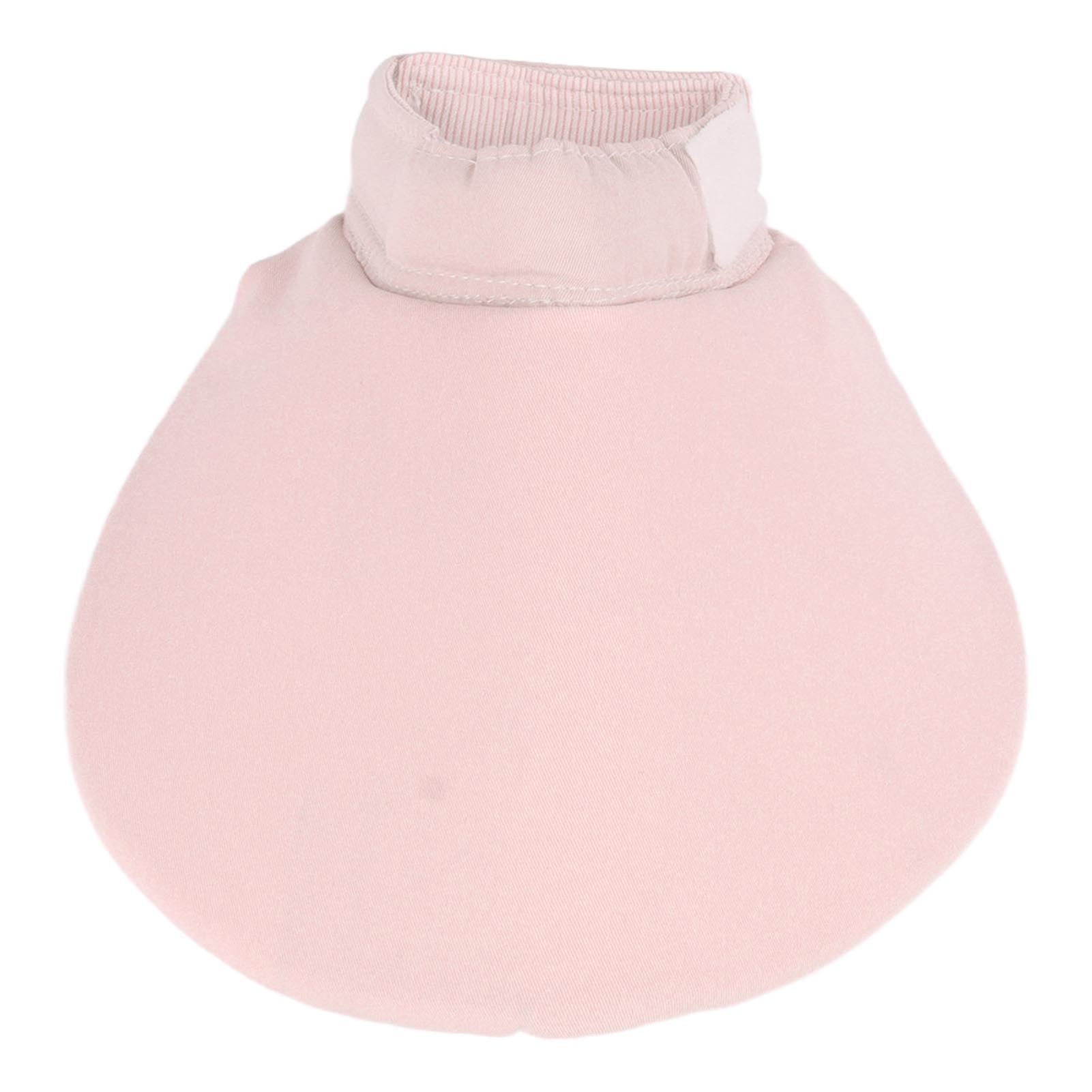 Pet Bib Soft Lightweight Adjustable Prevent Licking Bite Hook and Loop Closure Cat Saliva Towel M Size Pink