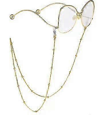 Beaded Eyeglass Chain Cord for Sunglasses Retainer Strap, Gold