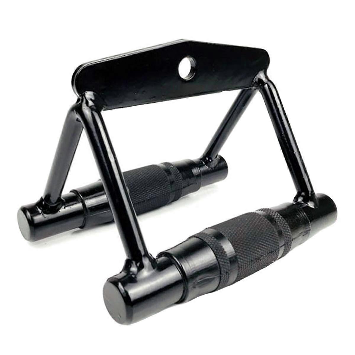 Rowing Cable Machine Handle V Shape With Rubber Grips Double Seat V Shaped Steel Push Down Bar For Home Gym