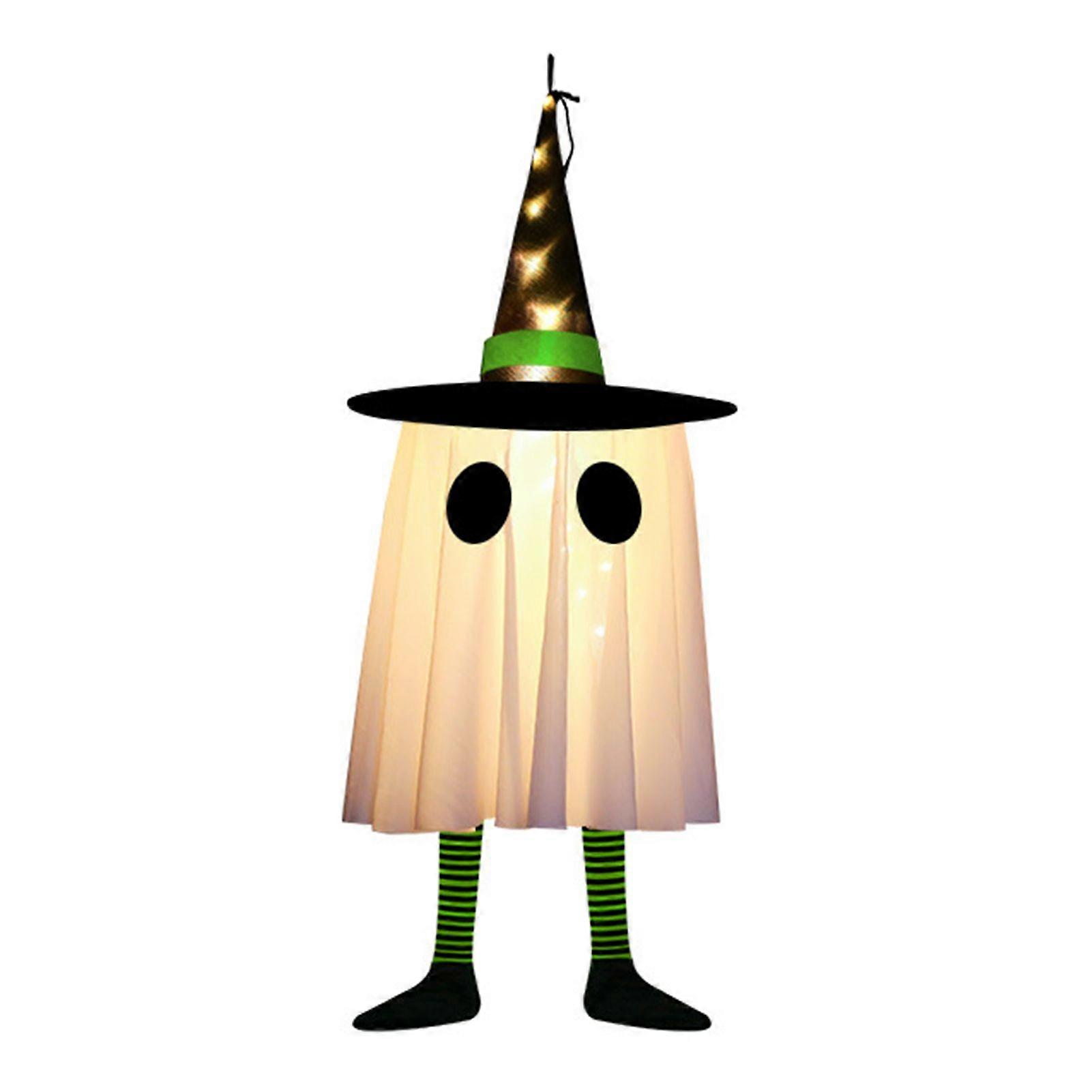 Glowing Ghosts Garden Decoration Glowing Ghosts Witch Hat Lights Multi-purpose Scary Theme Party Decoration Prop