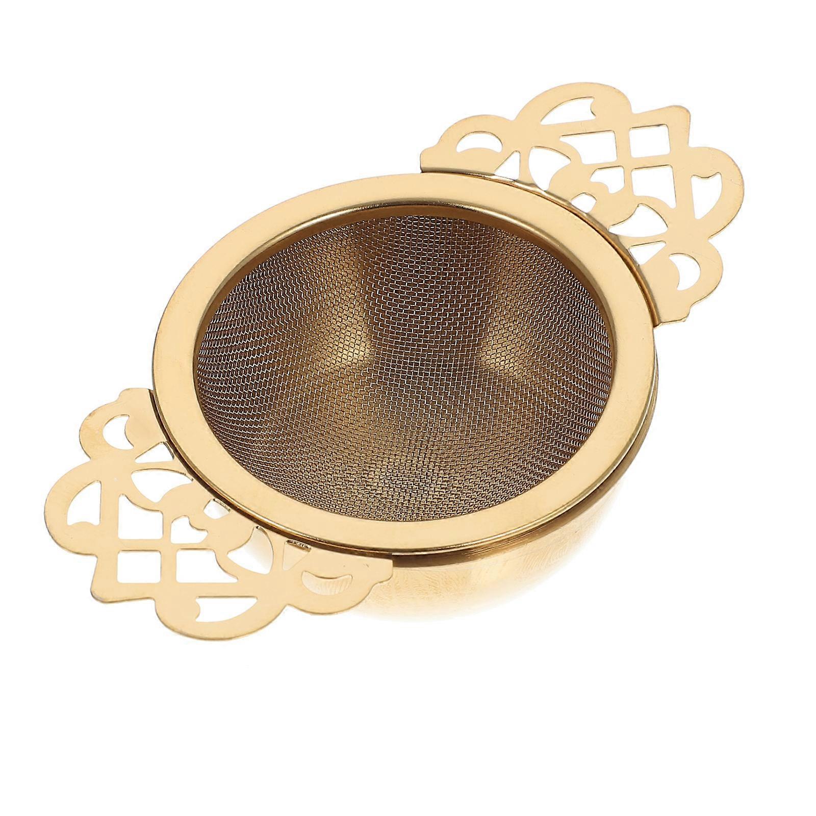 Double Handles Tea Filter 304 Stainless Filtration Tea Dregs 2Set