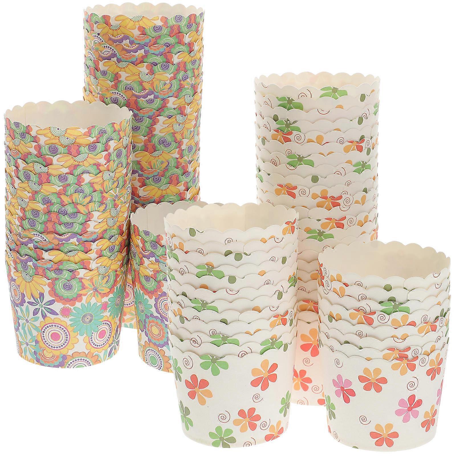 Cupcake Liners Paper Baking Cups for Cake 200Pcs Multi-Color Assorted Styles