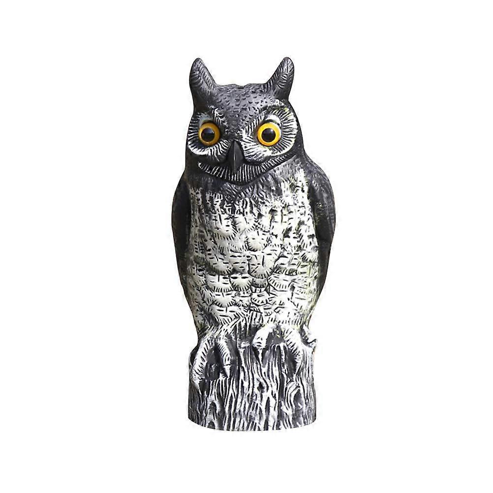 Plastic Owl Garden Figure - Realistic Scarecrow Model, Durable Weather-Resistant Material, 12 Inch Decorative Accessory