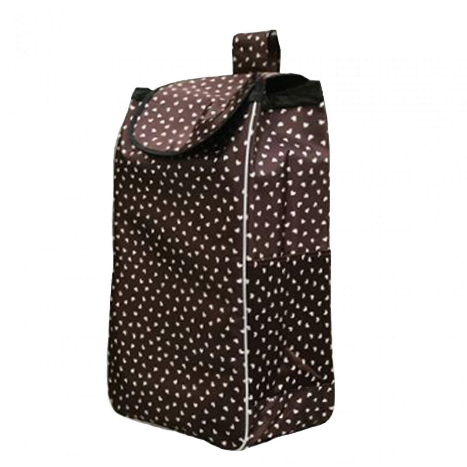 Shopping Cart Replacement Bag Trolley Bag Oxford Reusable with Side Pockets and Back Pocket Foldable Style B Thickened