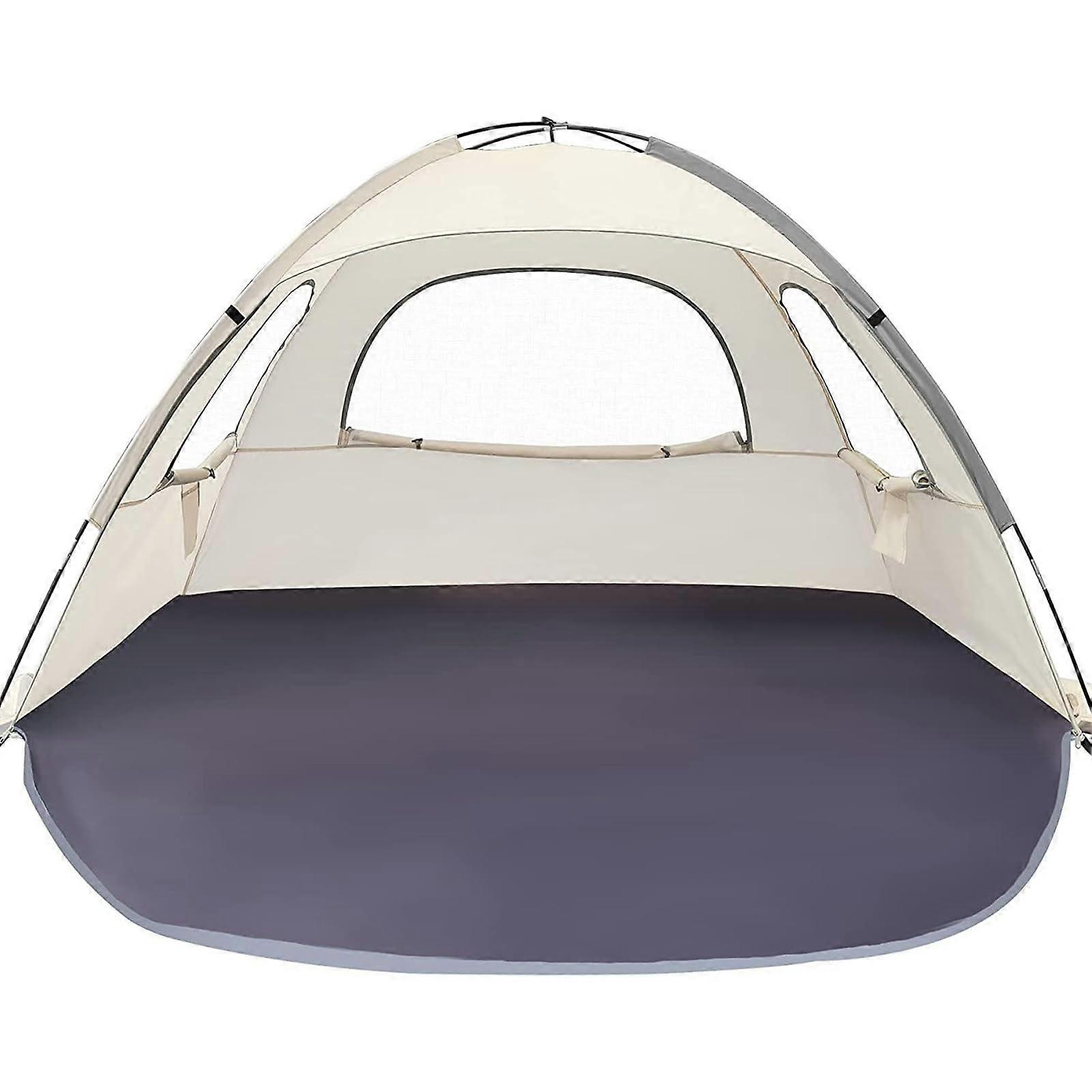 Family Tent Waterproof Windbreak Durable Versatile Fiber Frame Outdoor Camping Tent 24 Person OffWhite