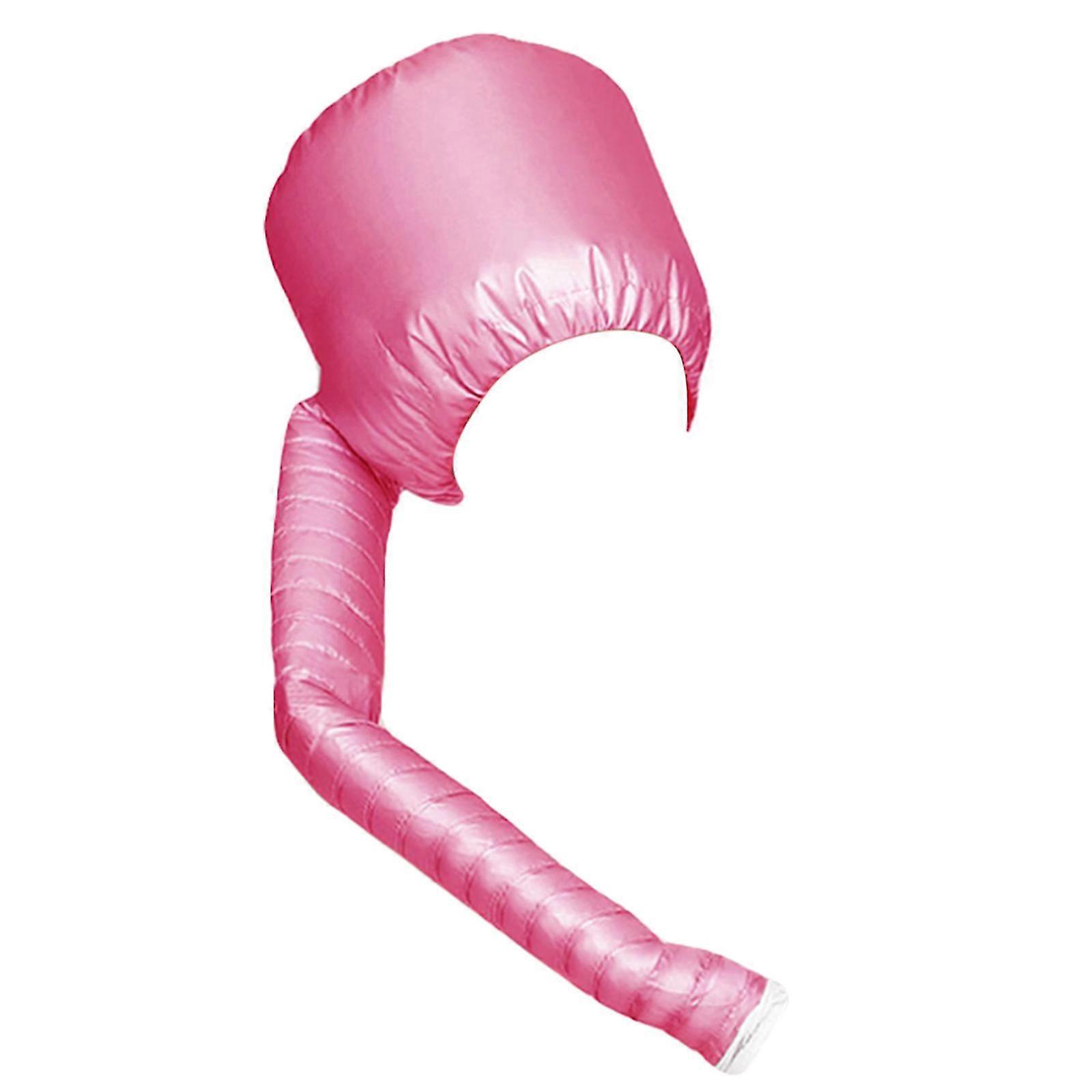 Blow Dryer Bonnet Cap With Longer Hose For Styling Curling Pink