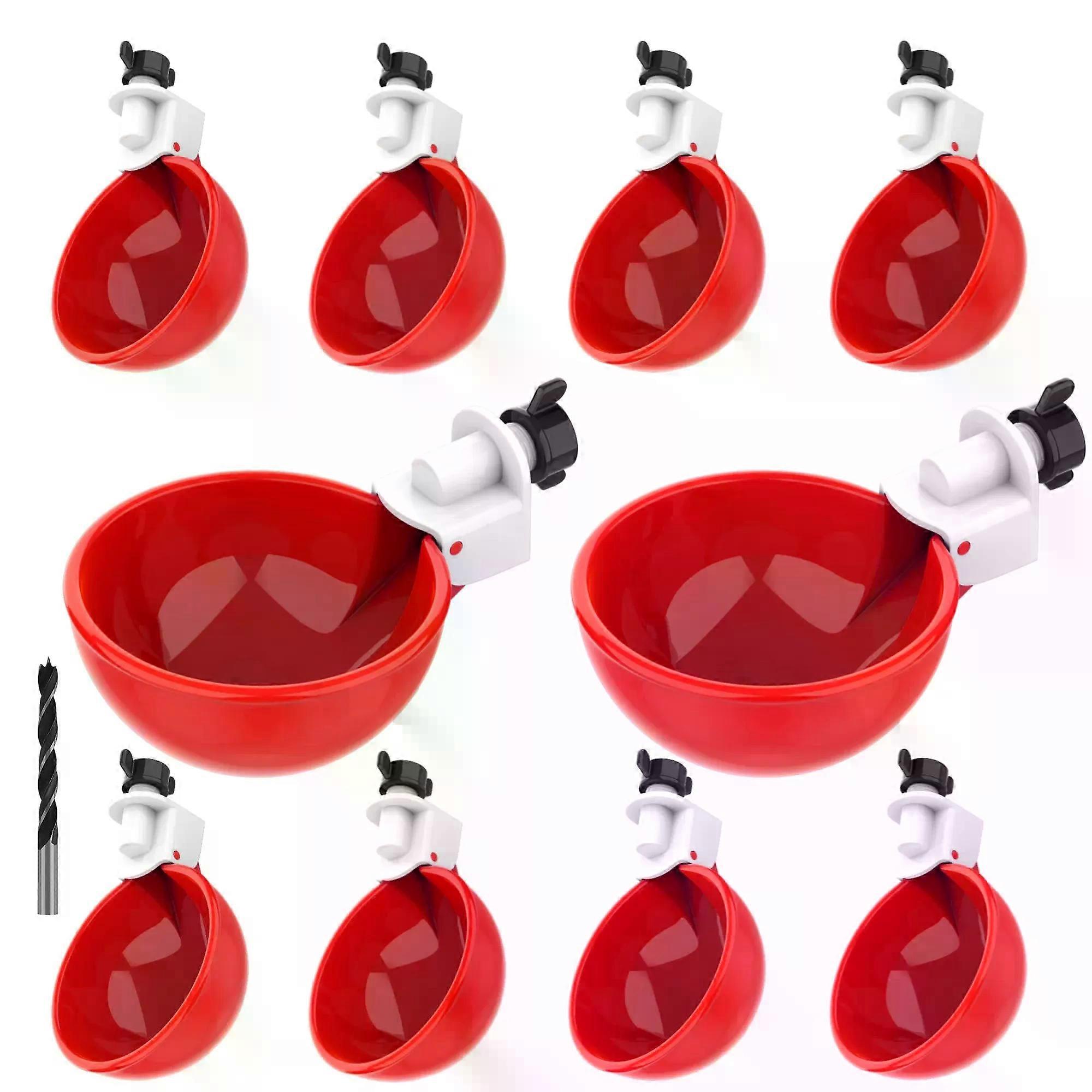 Stand Automatic Chicken Duck Drinking Cup Drinker 5-20Pcs Chicken Feeder Plastic Poultry Farm Water Drinking Cups Kit Easy Installatio