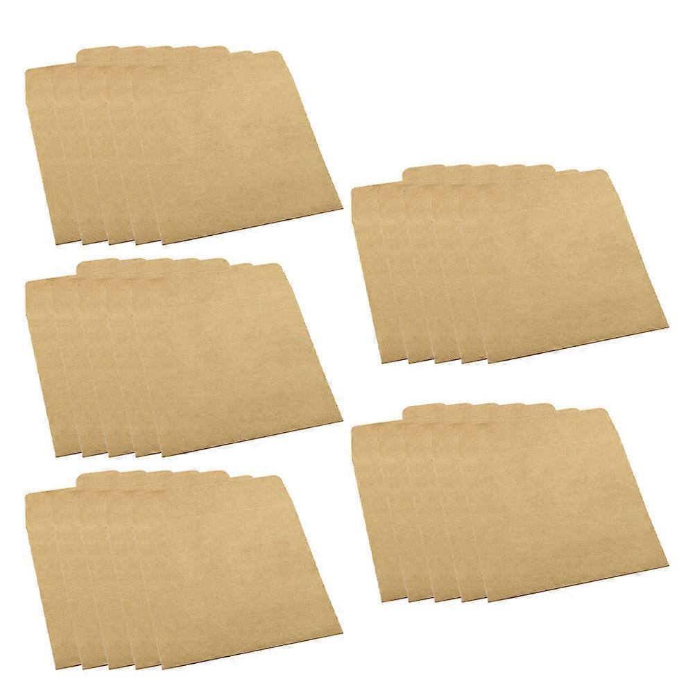 Kraft Cd Bag for Storage 25Pcs Light Brown Household Cd Covers