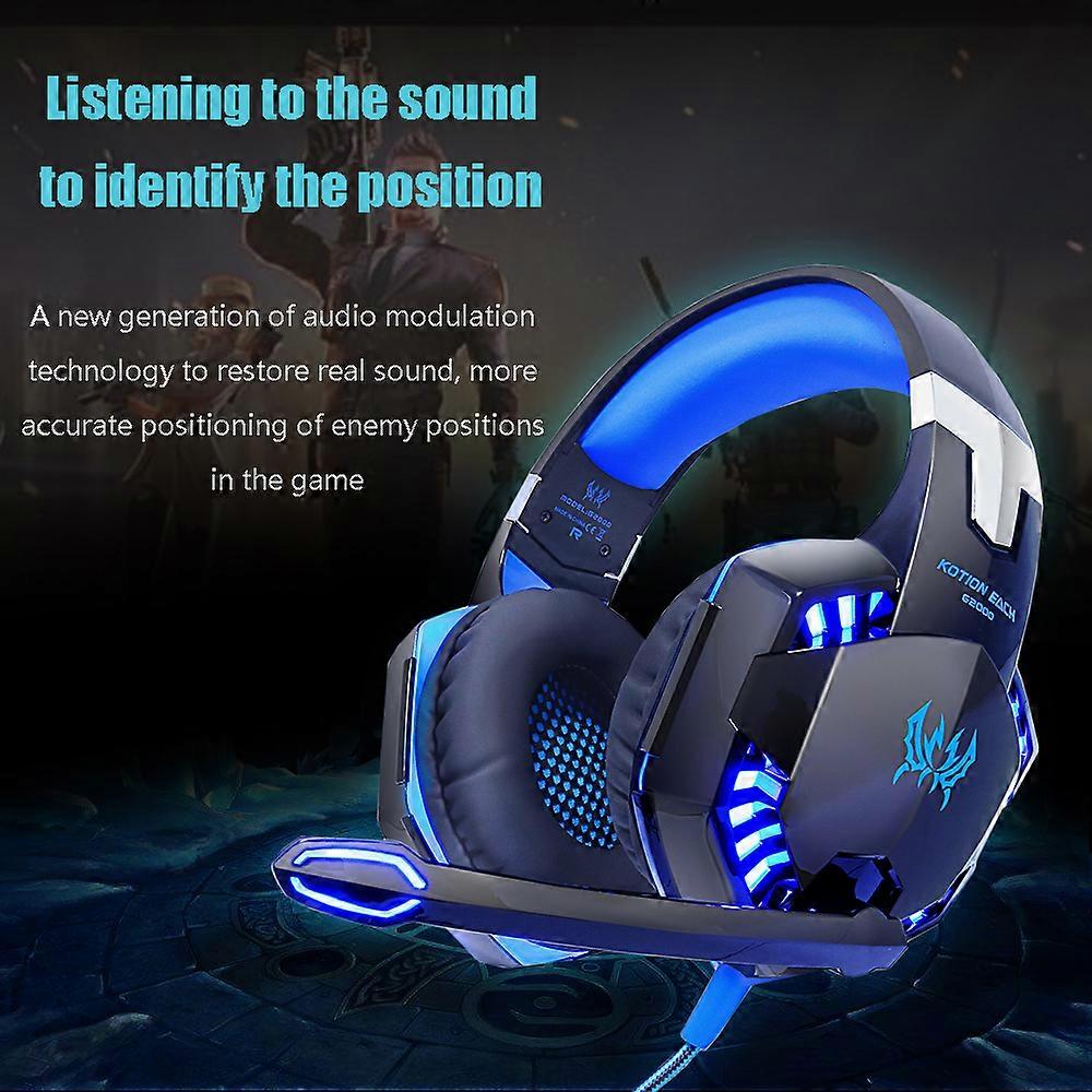 KOTION EACH G2000 3.5mm Gaming Headset Noise Reduction for PC Laptop Smartphone with o Adapter Cable