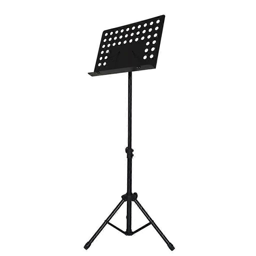 Portable Music Stand Adjustable Folding Sheet Music Holder for Guzheng Guitar Violin Erhu Black Color