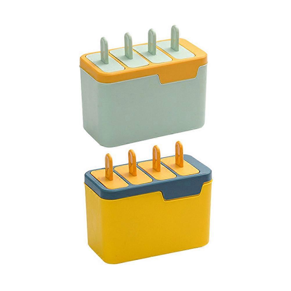 2pcs DIY Popsicle Molds Plastic Ice Cream Tools for Homemade Desserts Leak Proof Design for Home Use