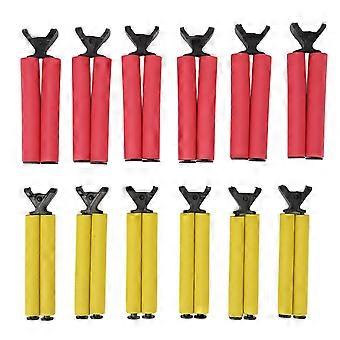 12pcs Salon Hot Roller Insulation Clips Perm Fixing Sponge Clips pour salon de coiffureYMMR)