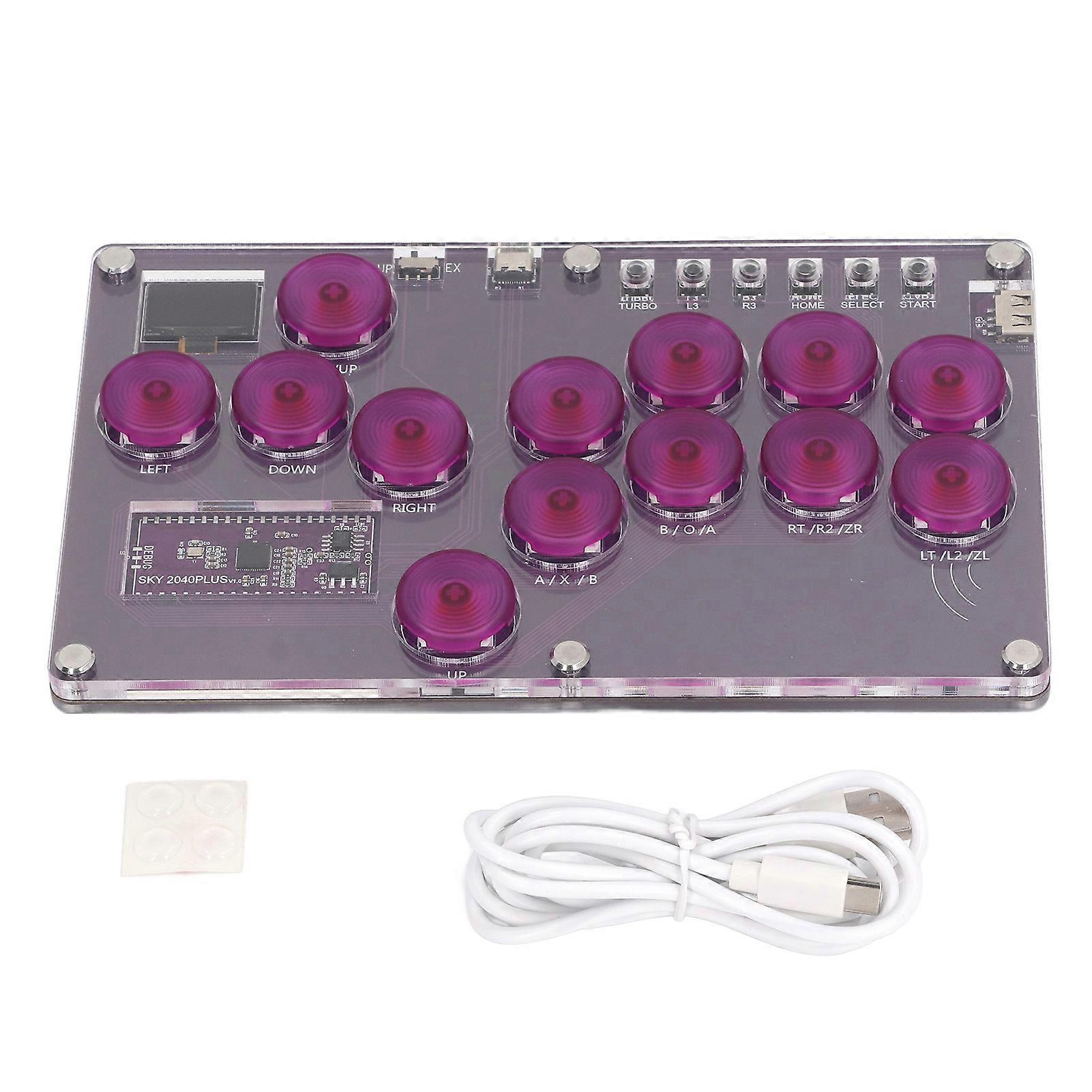 Arcade Controller 13 Keys Hot Swap SOCD All Button Stick for PS3, Switch, Steam, PC