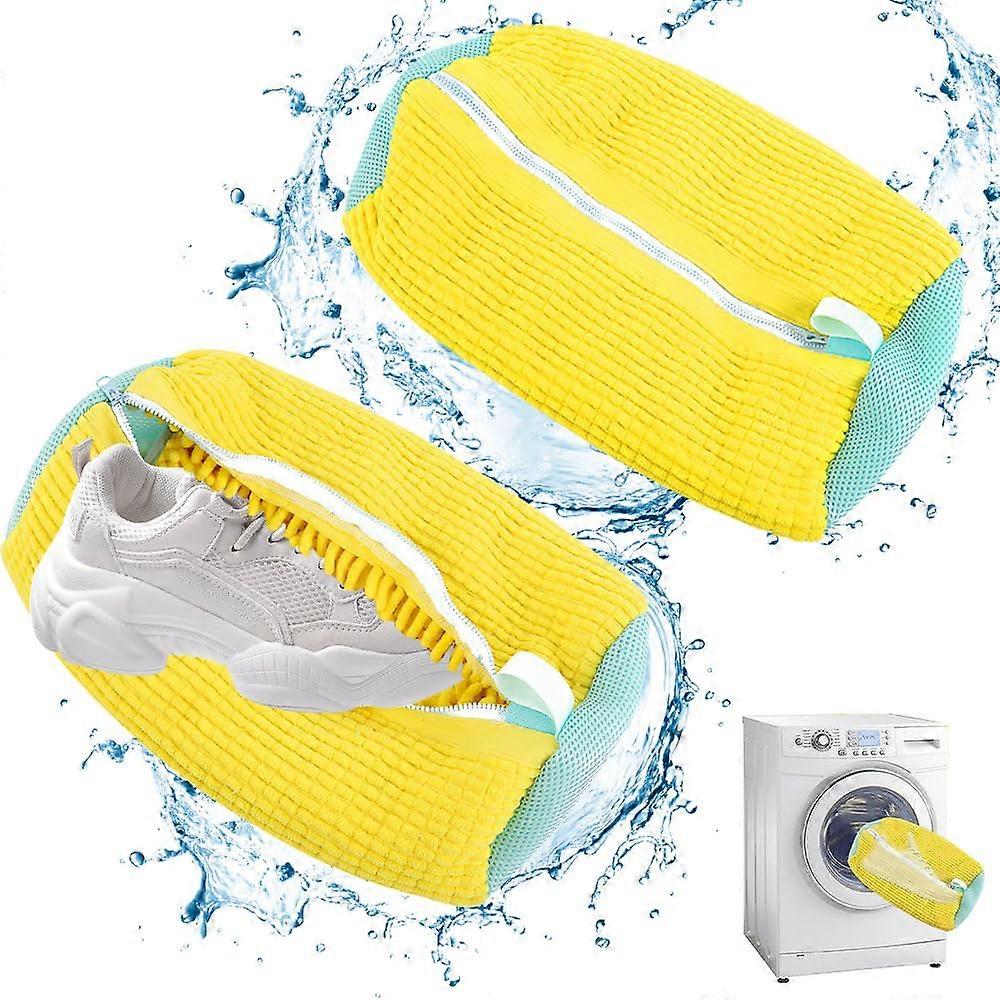 2 Pack Shoe Laundry Wash Bags with Mesh Net to Protect Sneakers from Deformation and Colour Transfer