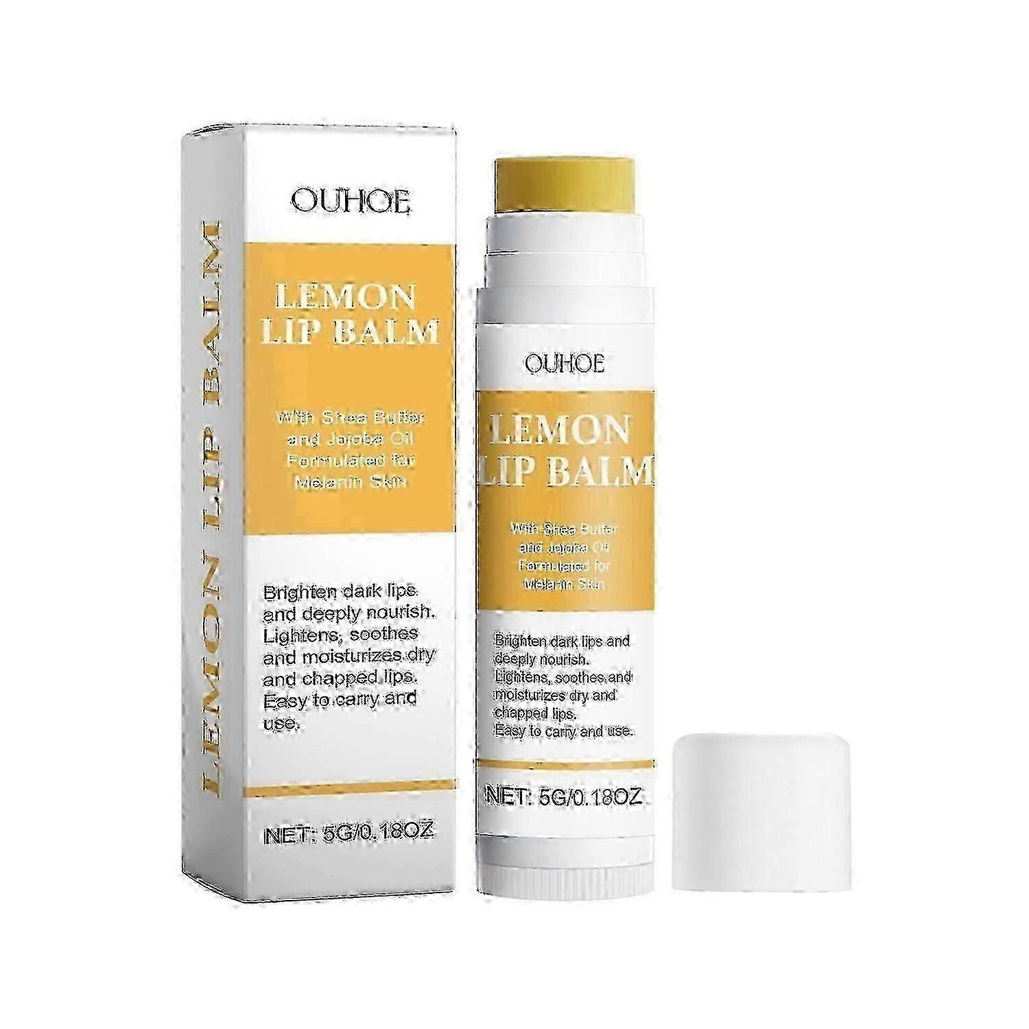 OUHOE Lemon and Ginger Lip Balm Moisturize and Moisturize with Lemon and Prevent dry and cracking No