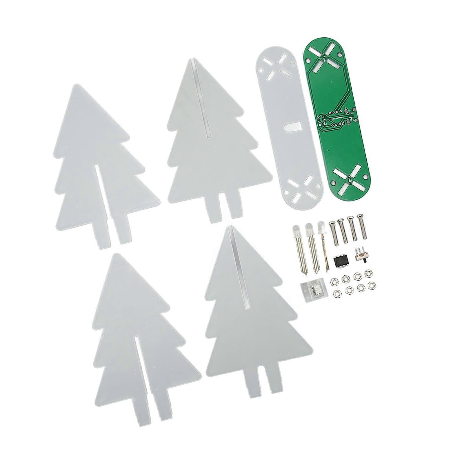 Electronic Christmas Tree Kit LED Gradient Light 3D DIY USB Powered