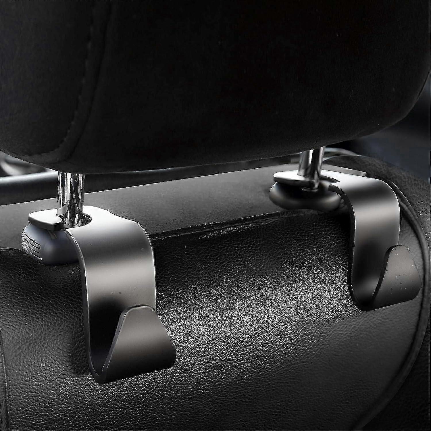 Car Headrest Hooks - 4 Pack with 44 LB Load Capacity for Handbag Purse Grocery