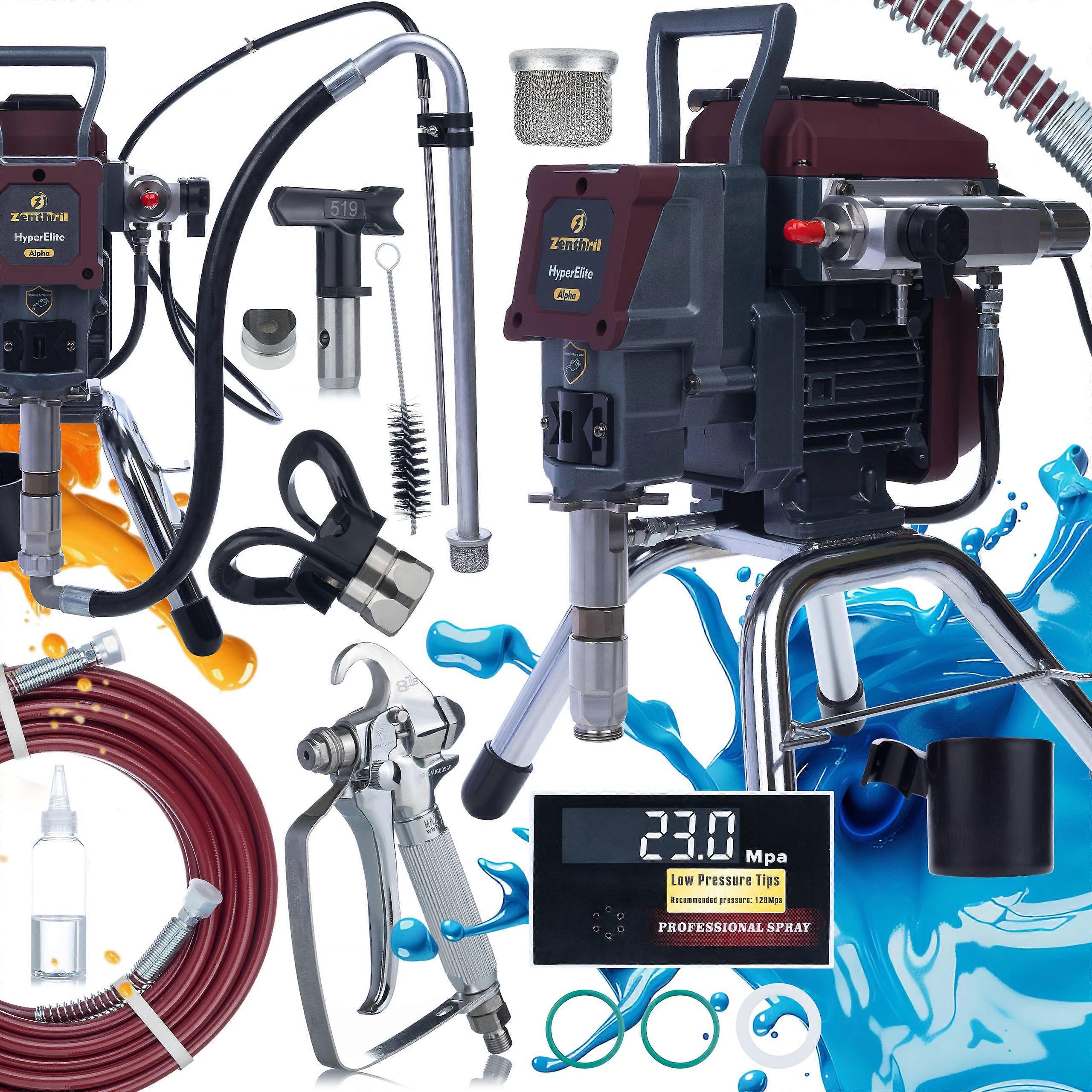 Zenthril Paint Sprayer Alpha 1500W 20Mpa 2L/min | Set with guns and hoses
