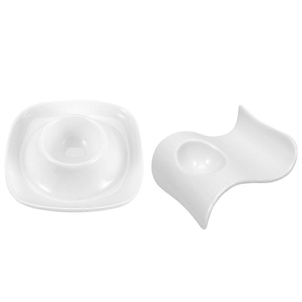 2pcs Ceramic Egg Holders, Simple Breakfast Cups, Easy to Clean, Safe for Home and Gifting Use